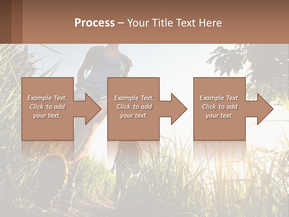 A Couple Of People Walking Through A Lush Green Field PowerPoint Template