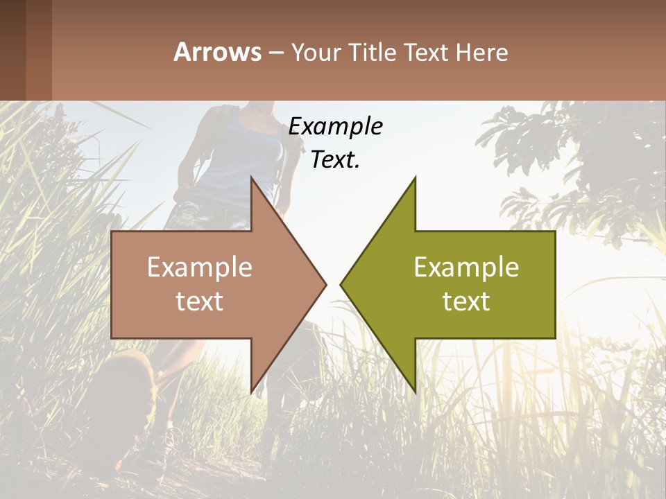A Couple Of People Walking Through A Lush Green Field PowerPoint Template