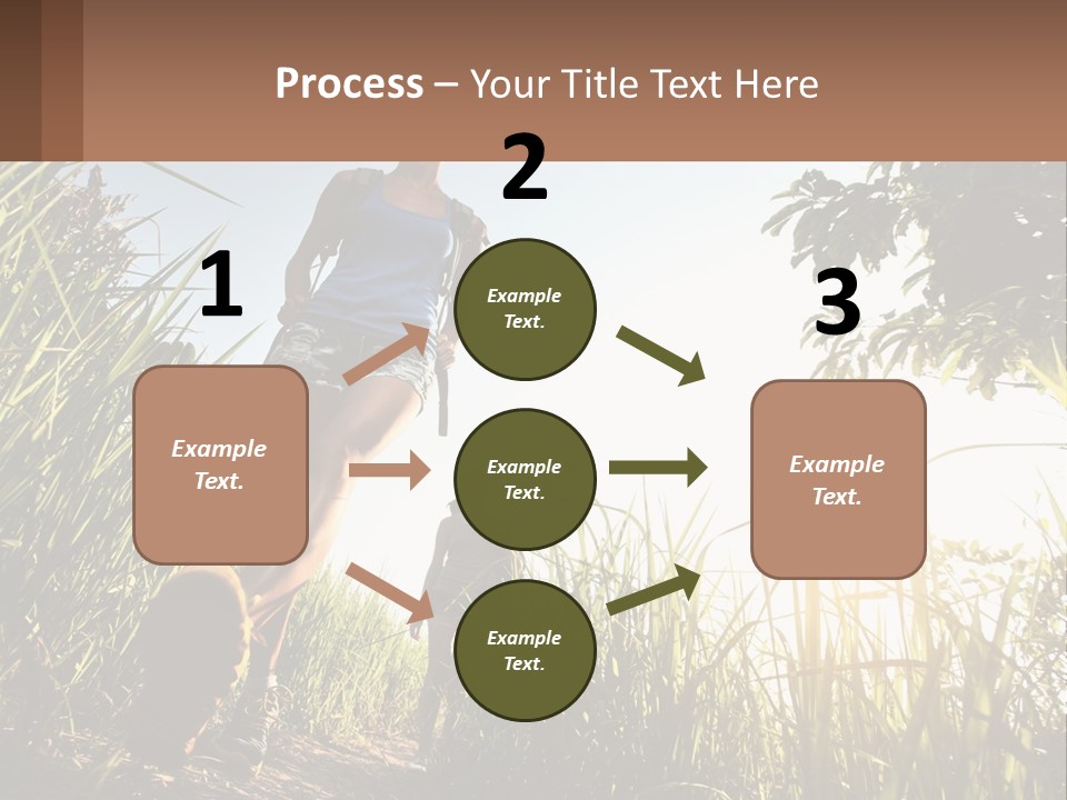 A Couple Of People Walking Through A Lush Green Field PowerPoint Template