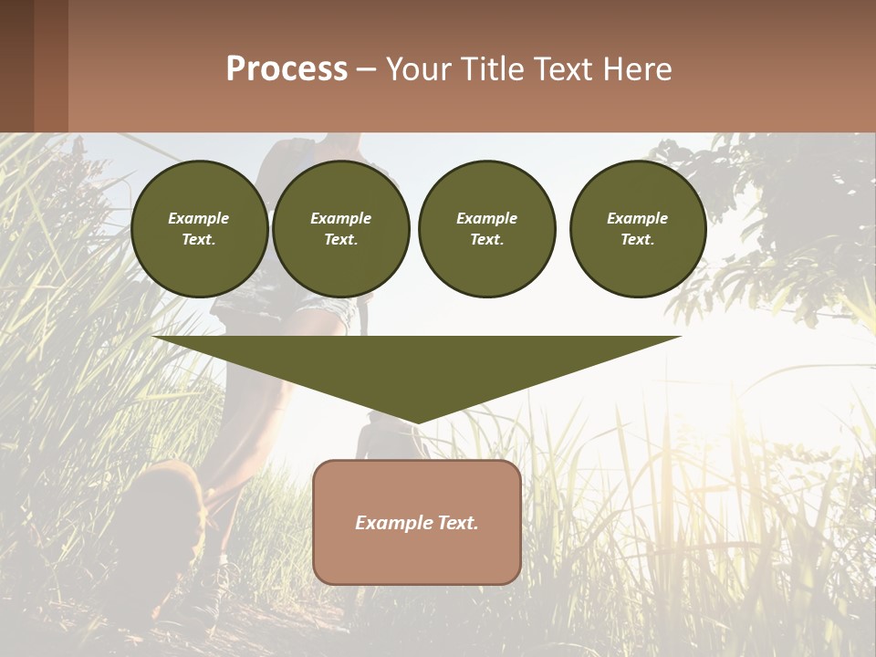 A Couple Of People Walking Through A Lush Green Field PowerPoint Template