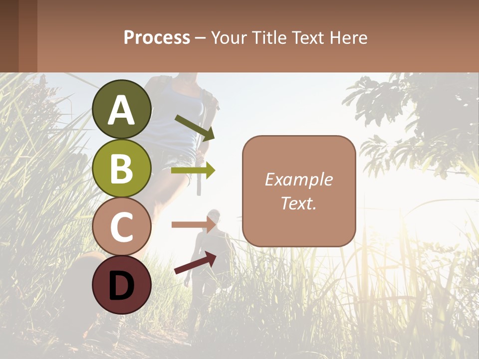A Couple Of People Walking Through A Lush Green Field PowerPoint Template