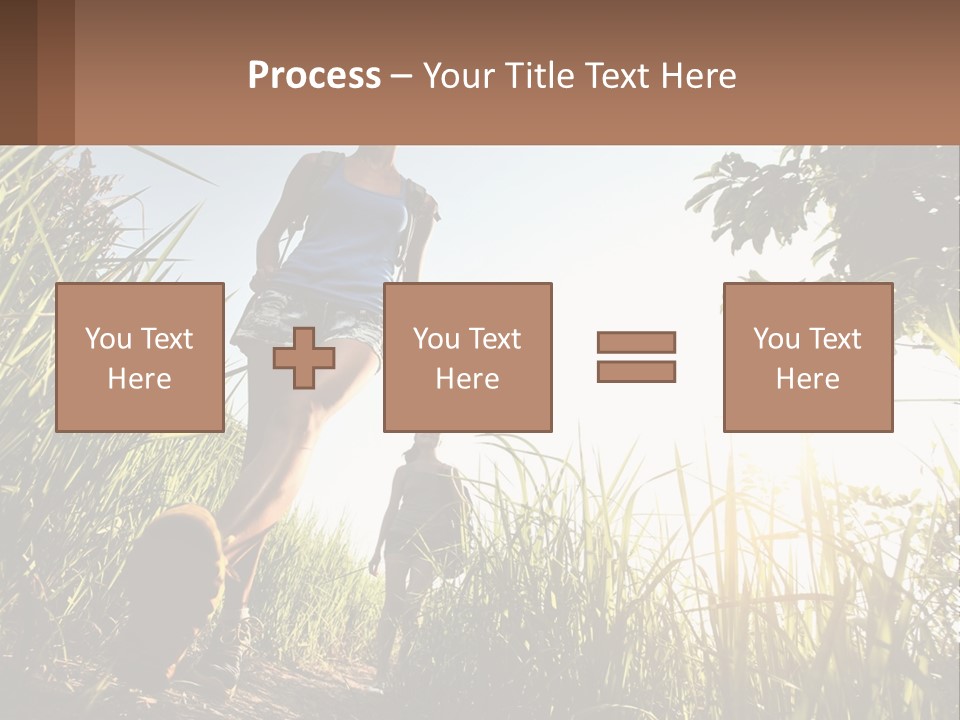 A Couple Of People Walking Through A Lush Green Field PowerPoint Template