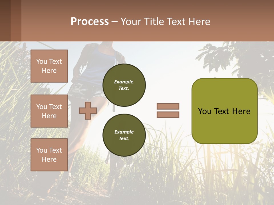 A Couple Of People Walking Through A Lush Green Field PowerPoint Template