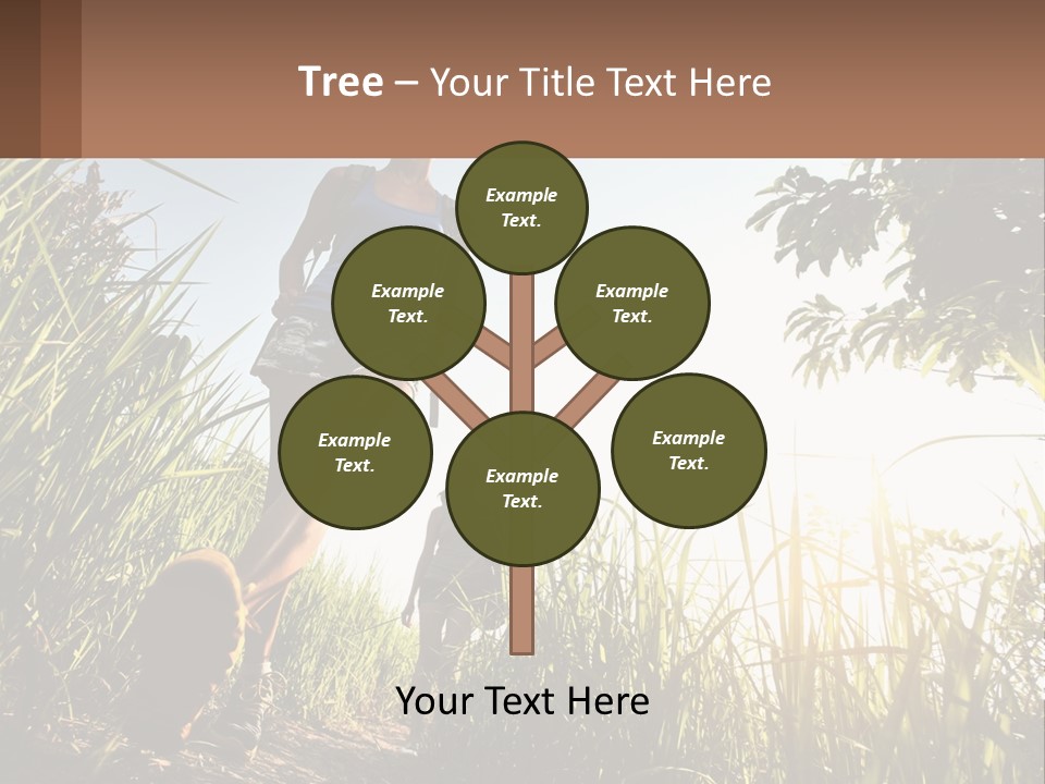 A Couple Of People Walking Through A Lush Green Field PowerPoint Template