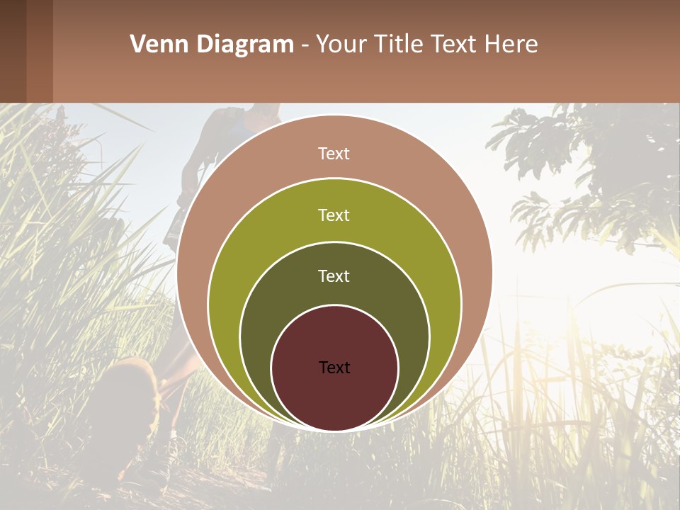 A Couple Of People Walking Through A Lush Green Field PowerPoint Template