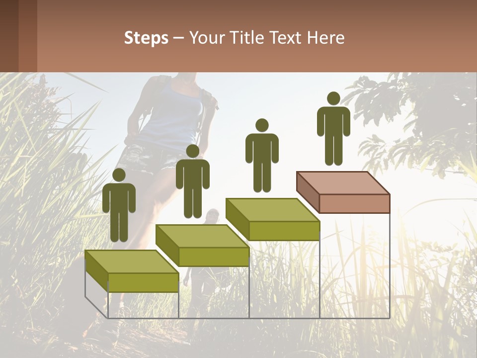 A Couple Of People Walking Through A Lush Green Field PowerPoint Template