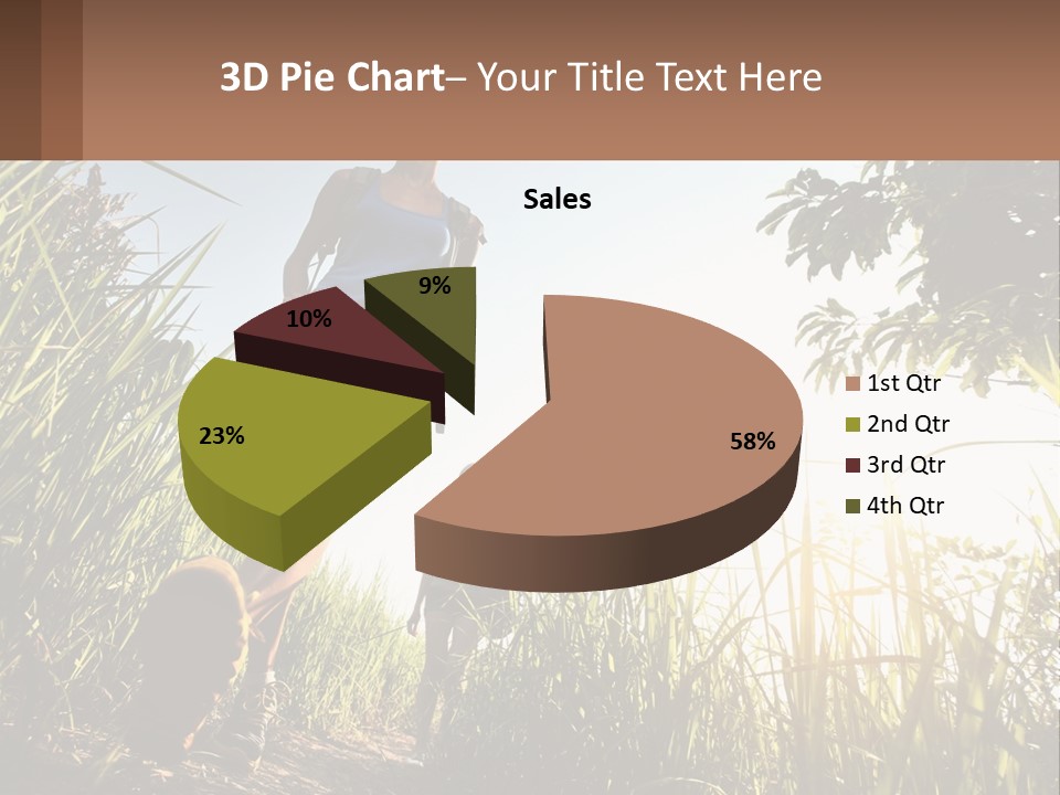 A Couple Of People Walking Through A Lush Green Field PowerPoint Template