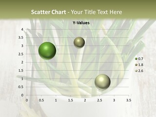 A White Bowl Filled With Green Plants On Top Of A Wooden Table PowerPoint Template