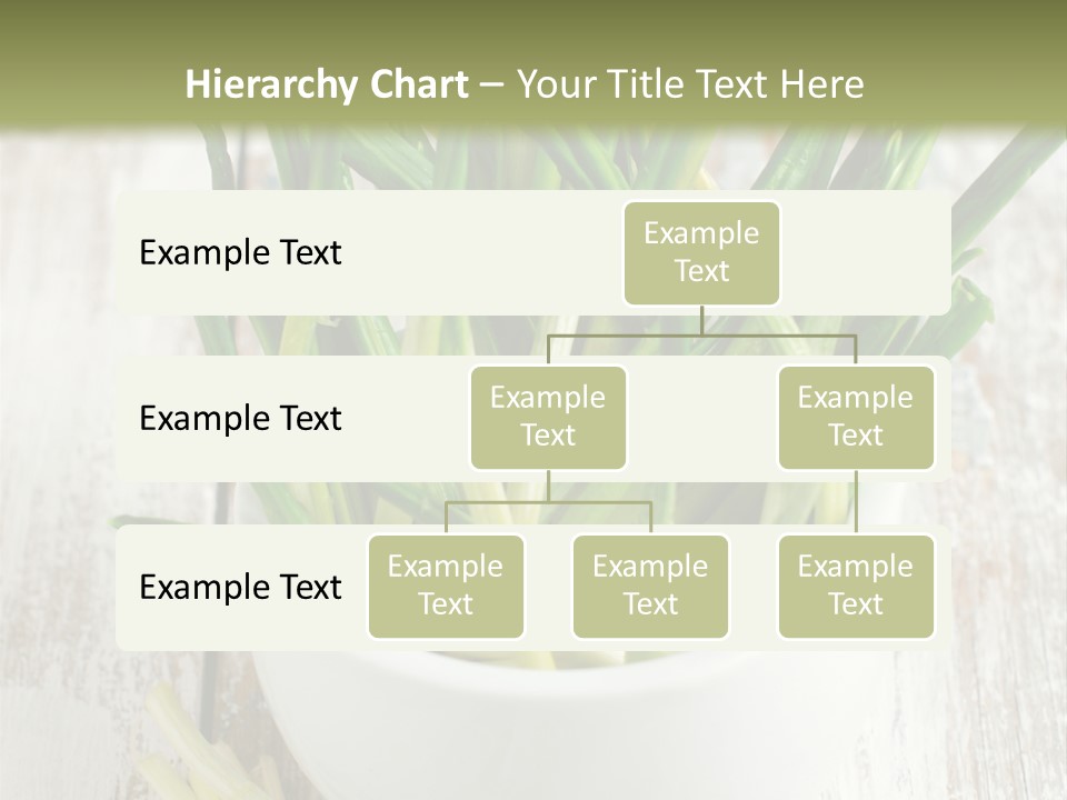 A White Bowl Filled With Green Plants On Top Of A Wooden Table PowerPoint Template