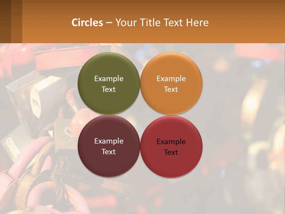 A Bunch Of Locks Are Attached To A Tree PowerPoint Template