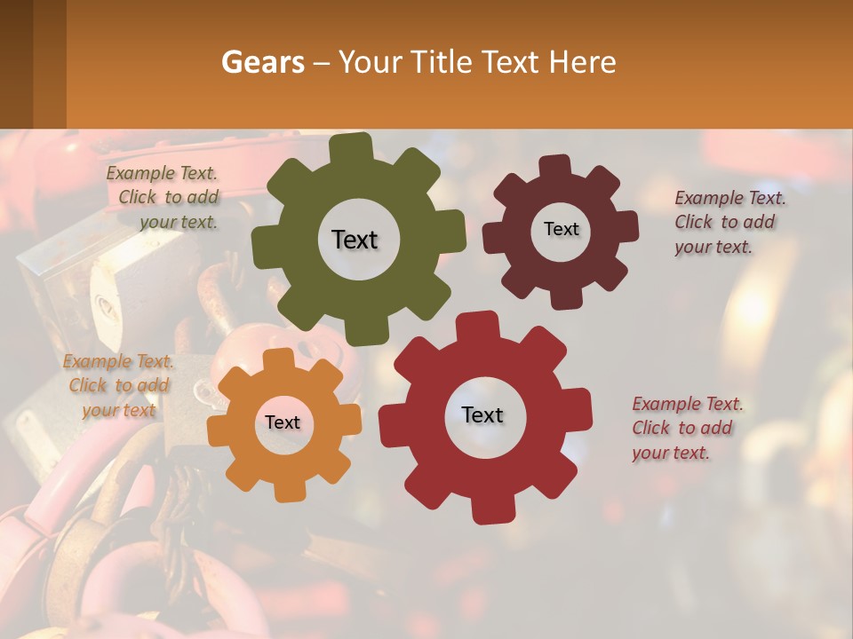 A Bunch Of Locks Are Attached To A Tree PowerPoint Template