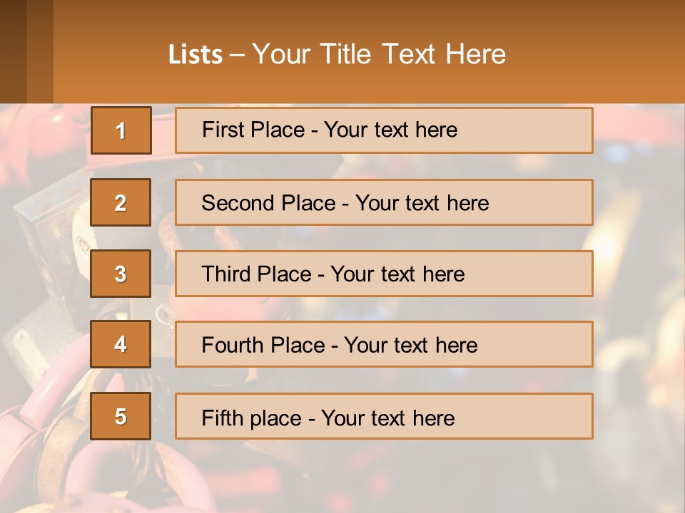 A Bunch Of Locks Are Attached To A Tree PowerPoint Template