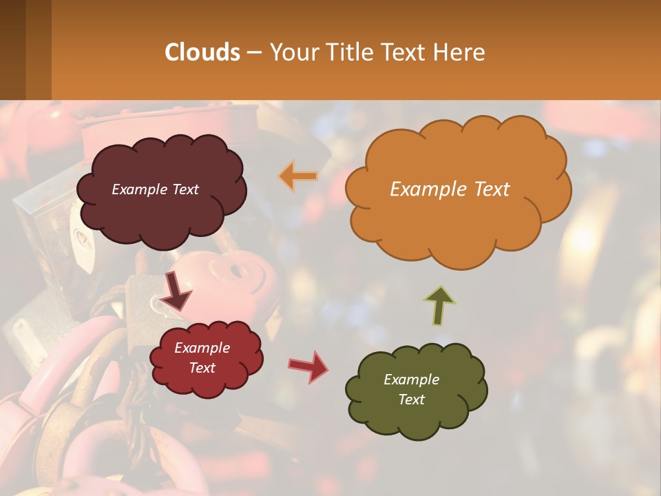 A Bunch Of Locks Are Attached To A Tree PowerPoint Template
