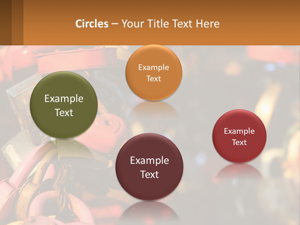 A Bunch Of Locks Are Attached To A Tree PowerPoint Template