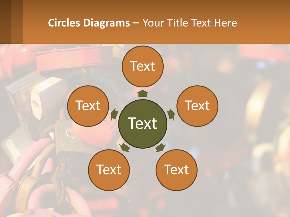 A Bunch Of Locks Are Attached To A Tree PowerPoint Template