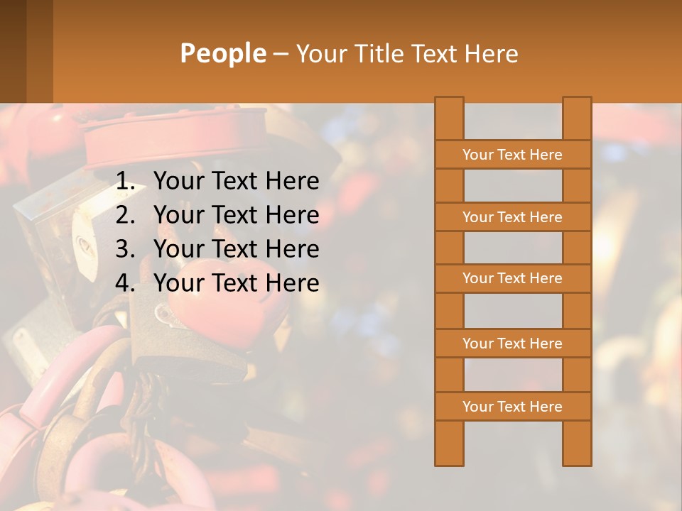 A Bunch Of Locks Are Attached To A Tree PowerPoint Template