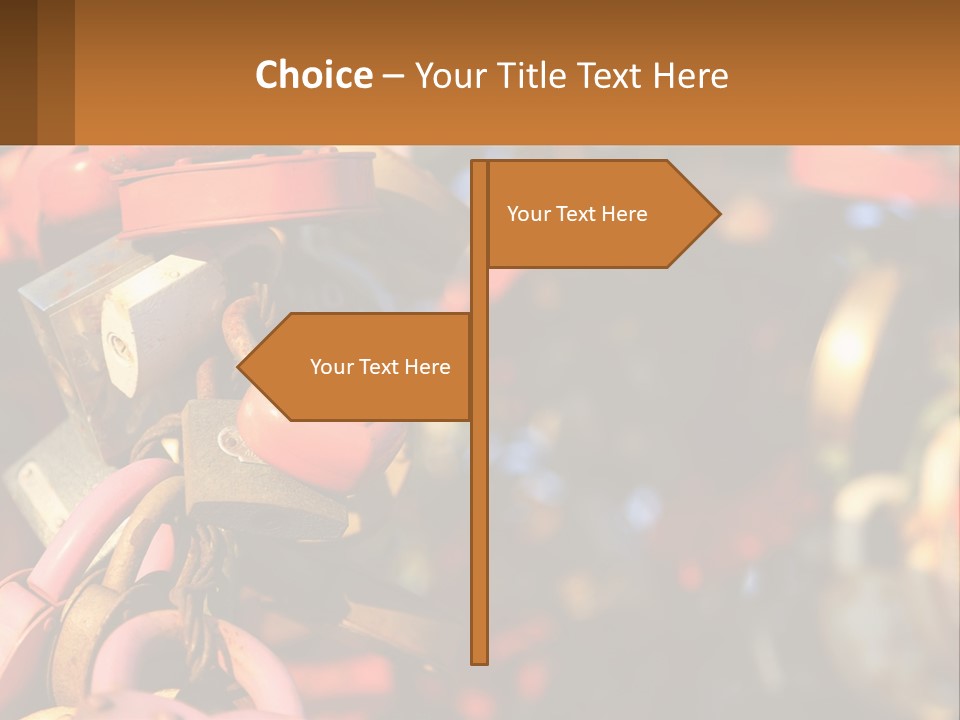 A Bunch Of Locks Are Attached To A Tree PowerPoint Template
