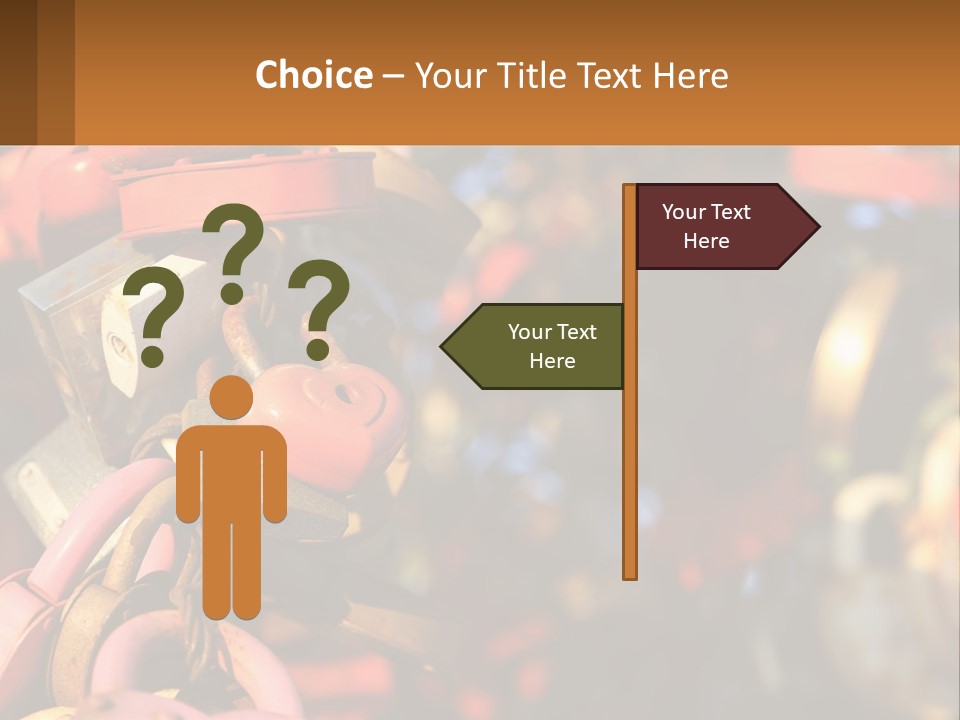 A Bunch Of Locks Are Attached To A Tree PowerPoint Template