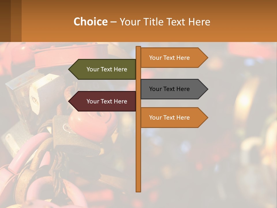 A Bunch Of Locks Are Attached To A Tree PowerPoint Template