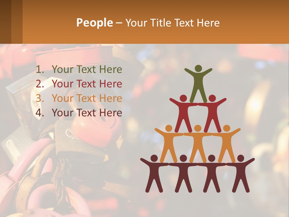 A Bunch Of Locks Are Attached To A Tree PowerPoint Template