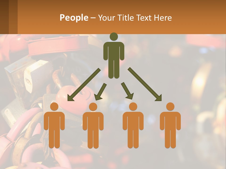 A Bunch Of Locks Are Attached To A Tree PowerPoint Template
