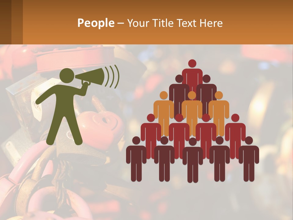 A Bunch Of Locks Are Attached To A Tree PowerPoint Template