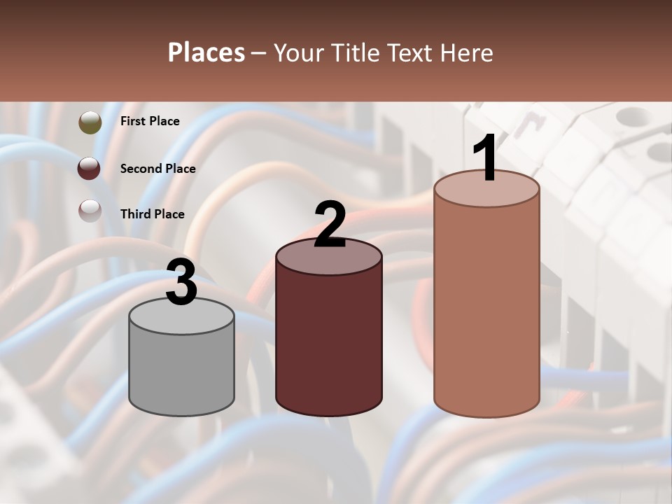 A Bunch Of Wires That Are Connected To A Wall PowerPoint Template