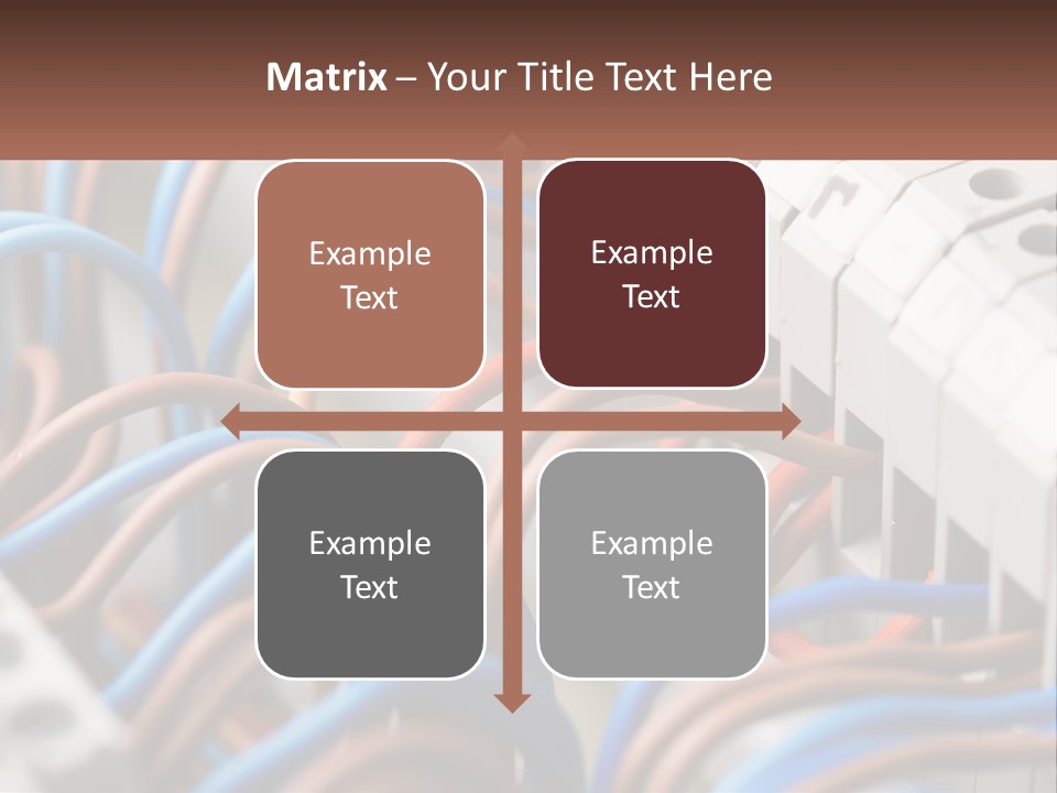 A Bunch Of Wires That Are Connected To A Wall PowerPoint Template
