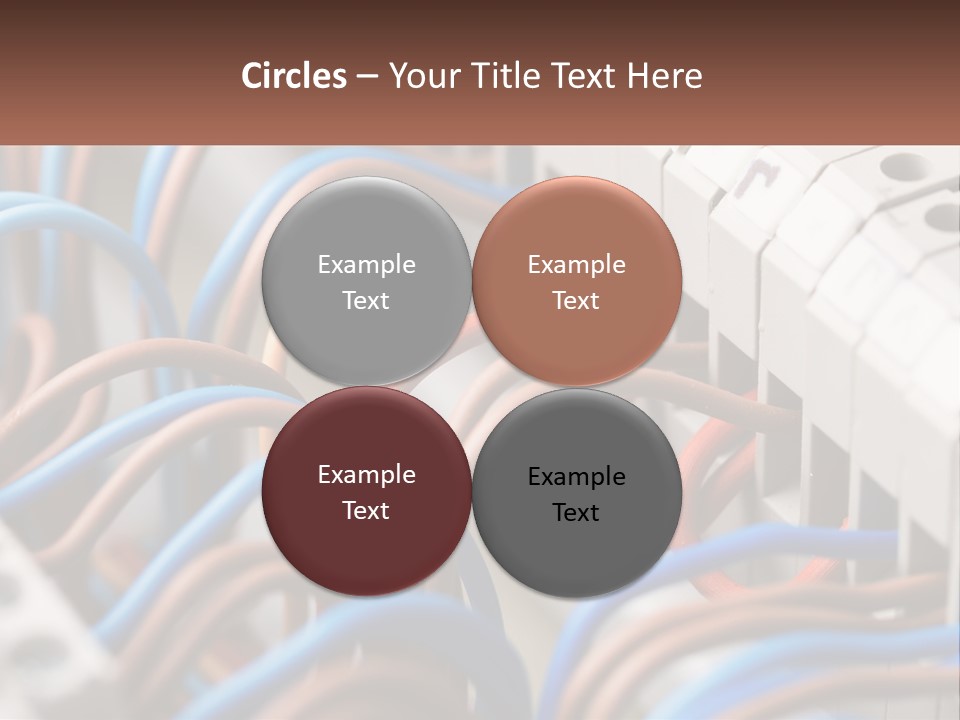 A Bunch Of Wires That Are Connected To A Wall PowerPoint Template