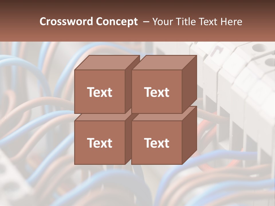 A Bunch Of Wires That Are Connected To A Wall PowerPoint Template