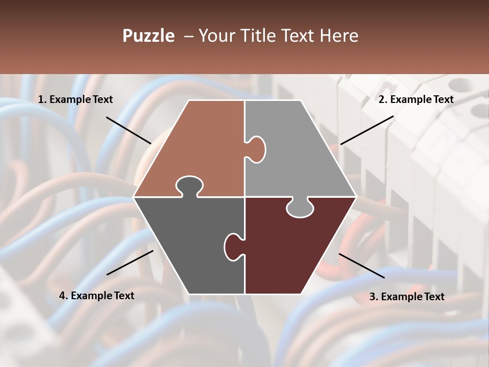 A Bunch Of Wires That Are Connected To A Wall PowerPoint Template