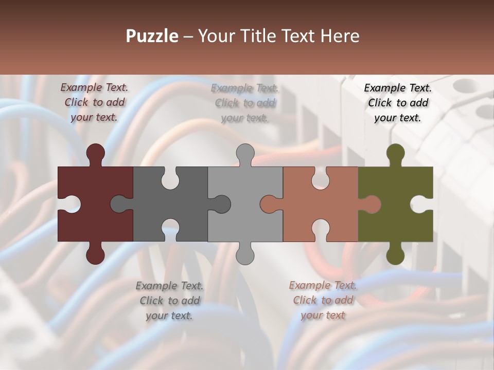 A Bunch Of Wires That Are Connected To A Wall PowerPoint Template