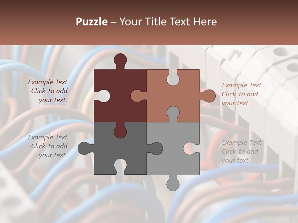 A Bunch Of Wires That Are Connected To A Wall PowerPoint Template