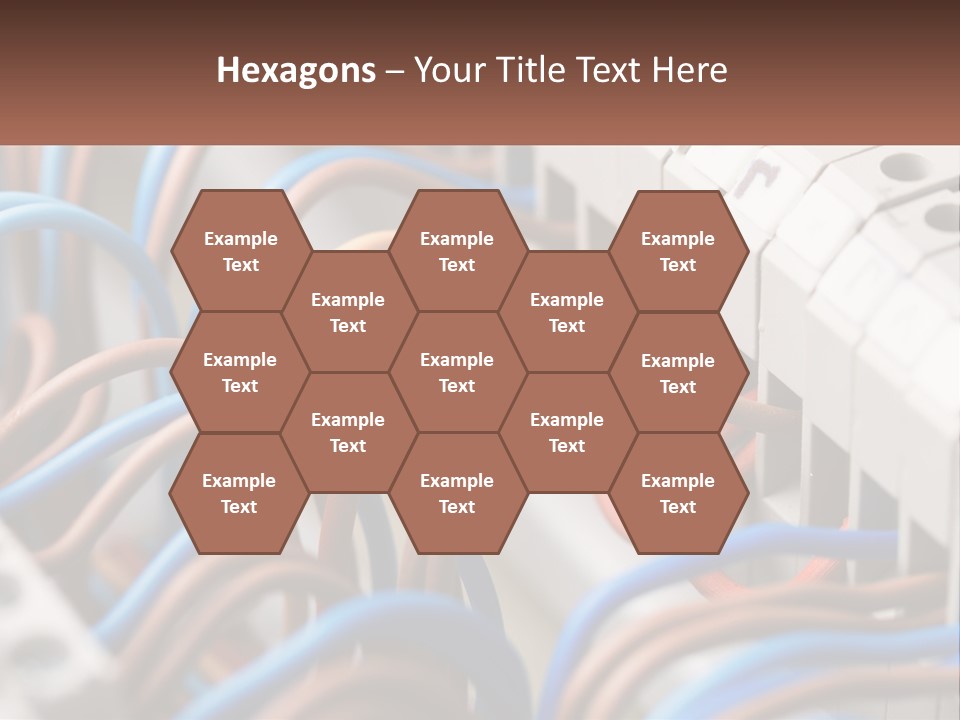 A Bunch Of Wires That Are Connected To A Wall PowerPoint Template