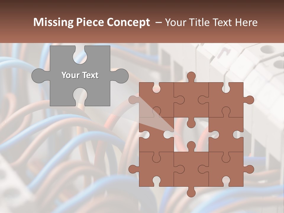 A Bunch Of Wires That Are Connected To A Wall PowerPoint Template