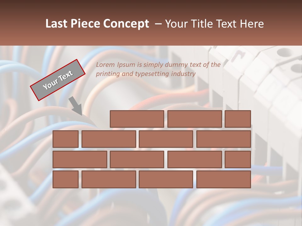 A Bunch Of Wires That Are Connected To A Wall PowerPoint Template