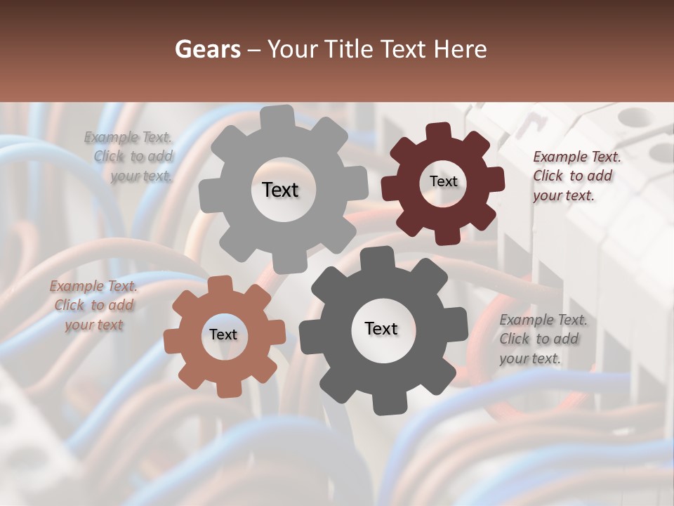 A Bunch Of Wires That Are Connected To A Wall PowerPoint Template