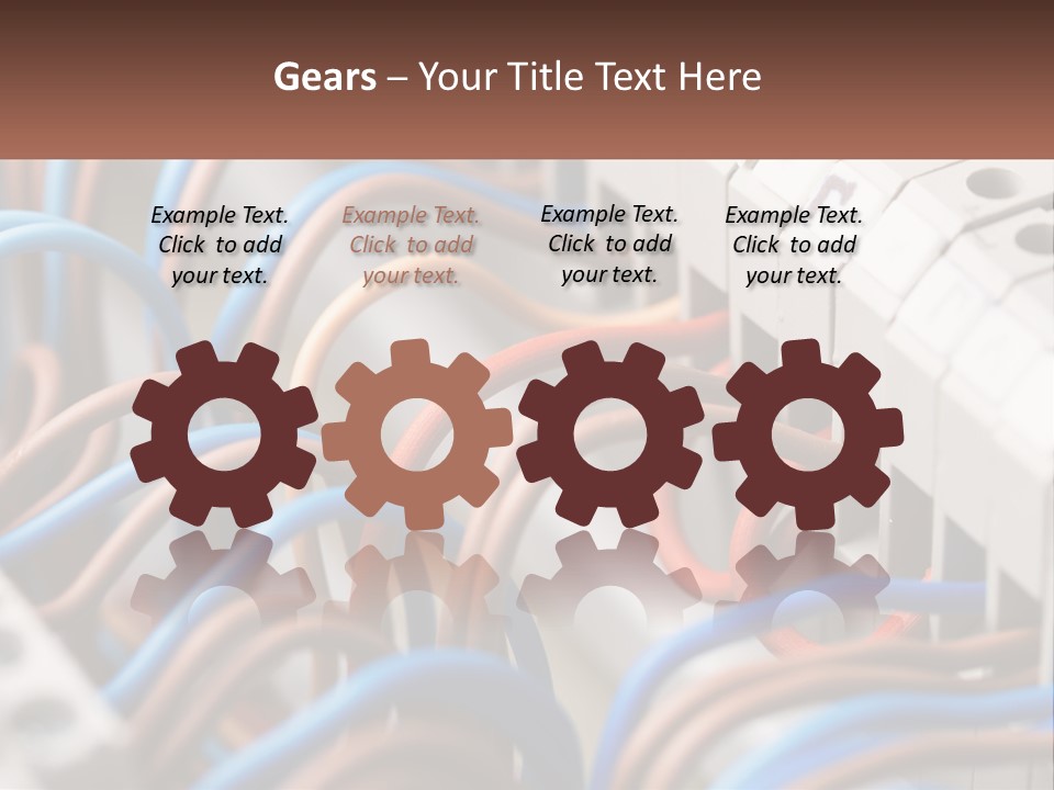 A Bunch Of Wires That Are Connected To A Wall PowerPoint Template