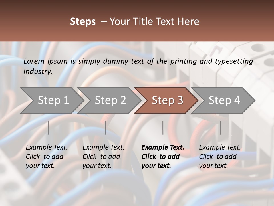 A Bunch Of Wires That Are Connected To A Wall PowerPoint Template