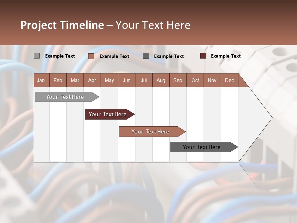 A Bunch Of Wires That Are Connected To A Wall PowerPoint Template