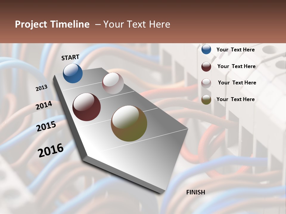 A Bunch Of Wires That Are Connected To A Wall PowerPoint Template