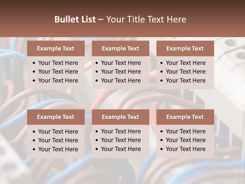 A Bunch Of Wires That Are Connected To A Wall PowerPoint Template