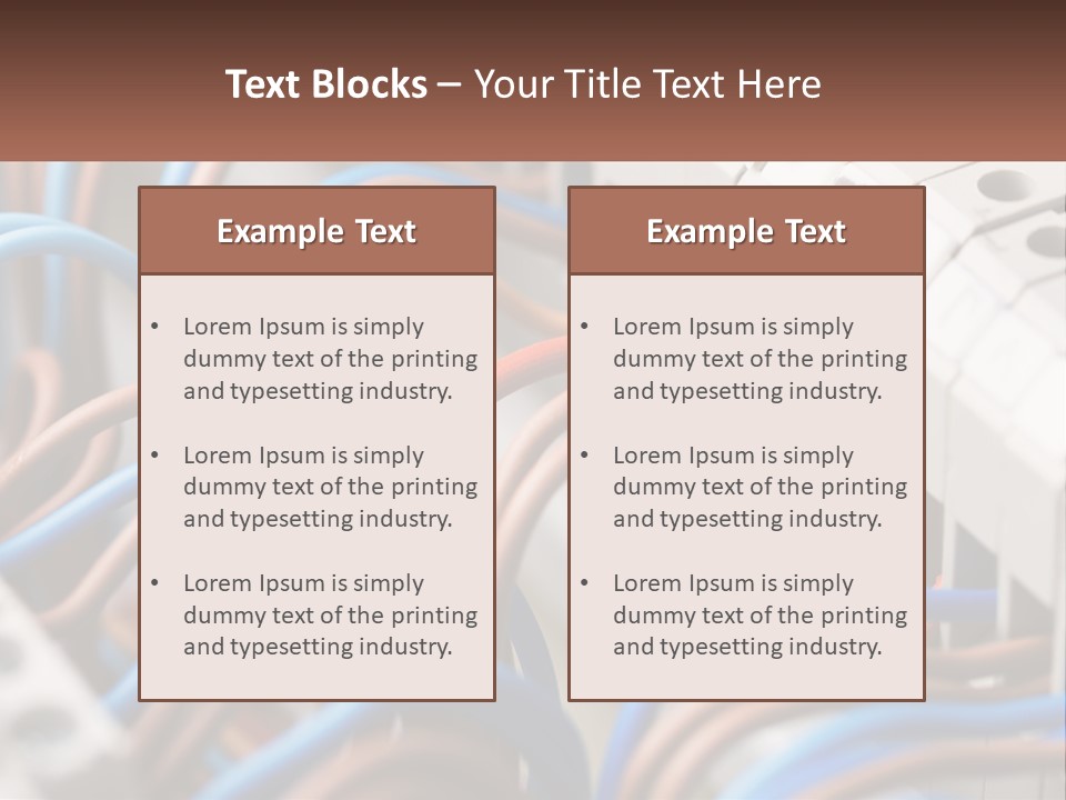 A Bunch Of Wires That Are Connected To A Wall PowerPoint Template
