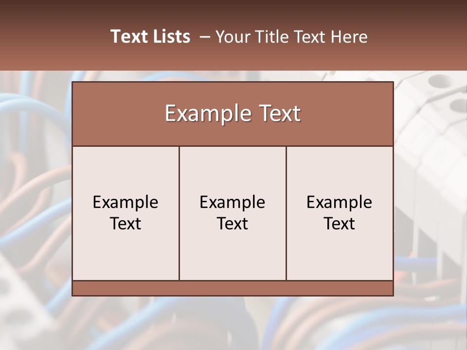 A Bunch Of Wires That Are Connected To A Wall PowerPoint Template