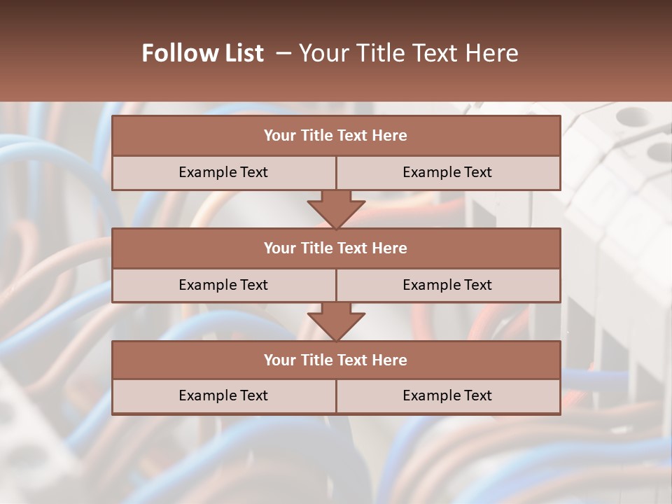 A Bunch Of Wires That Are Connected To A Wall PowerPoint Template