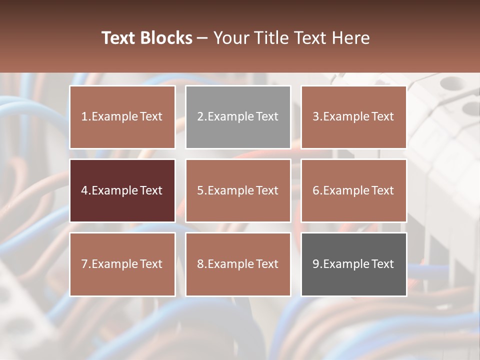 A Bunch Of Wires That Are Connected To A Wall PowerPoint Template