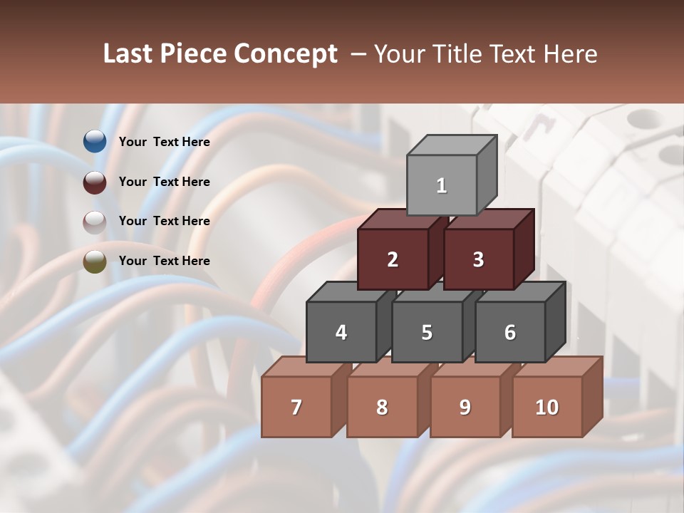 A Bunch Of Wires That Are Connected To A Wall PowerPoint Template