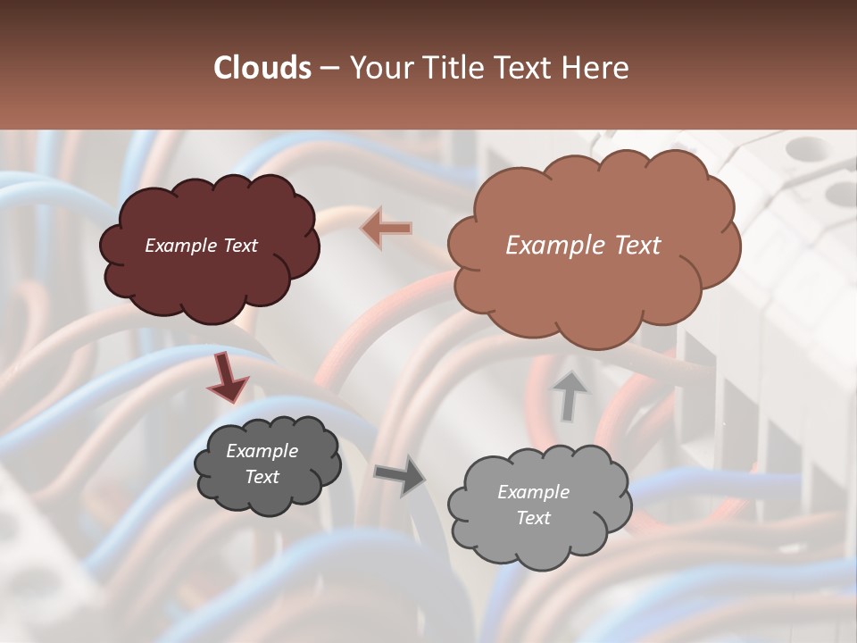 A Bunch Of Wires That Are Connected To A Wall PowerPoint Template