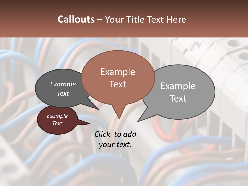 A Bunch Of Wires That Are Connected To A Wall PowerPoint Template
