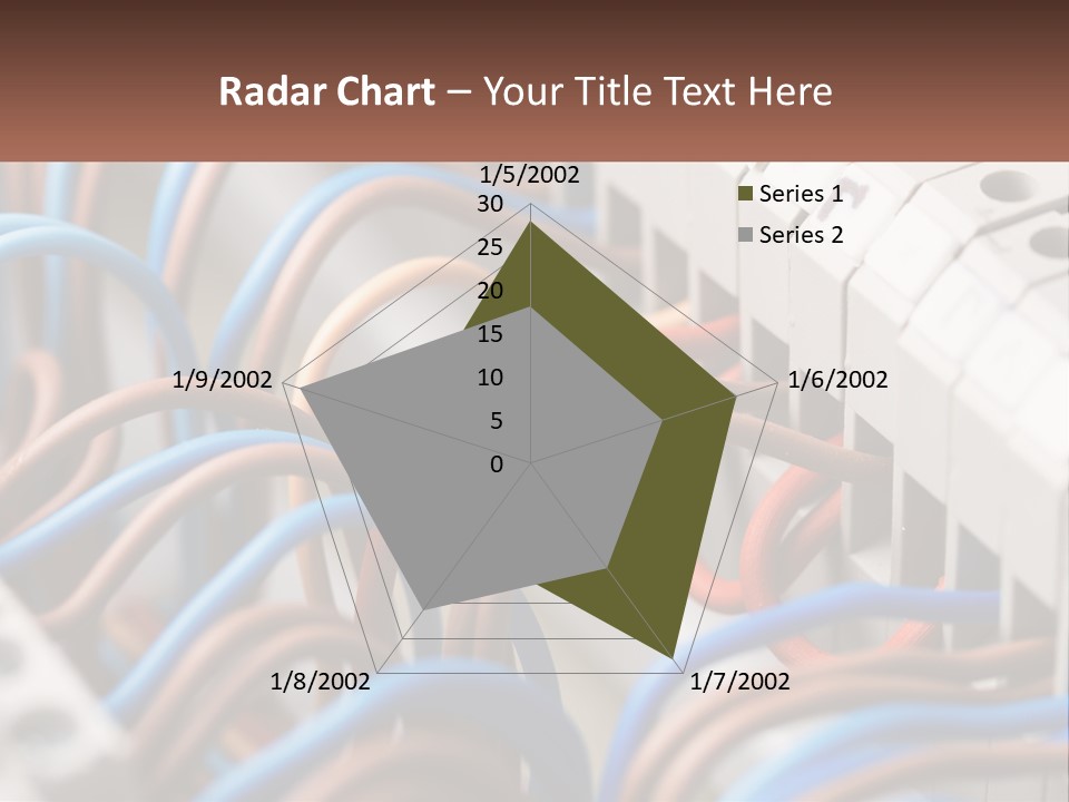 A Bunch Of Wires That Are Connected To A Wall PowerPoint Template